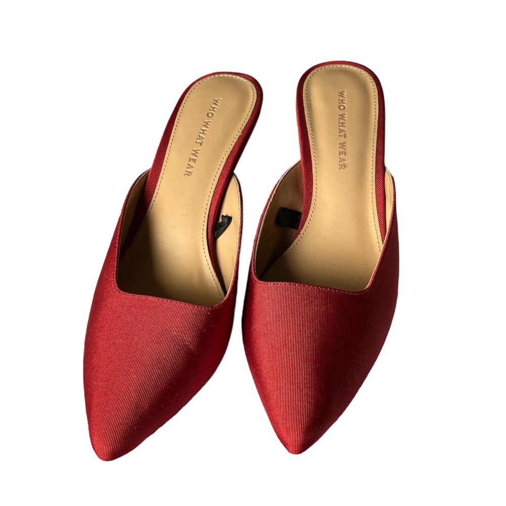 Who what wear red mules size 7.5
